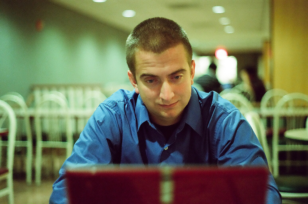 man on laptop
